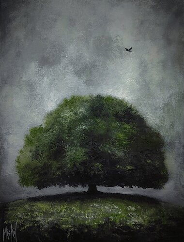 "Silent Sentinel" by Mishel Alekyan, Painting for Sale on Singulart
