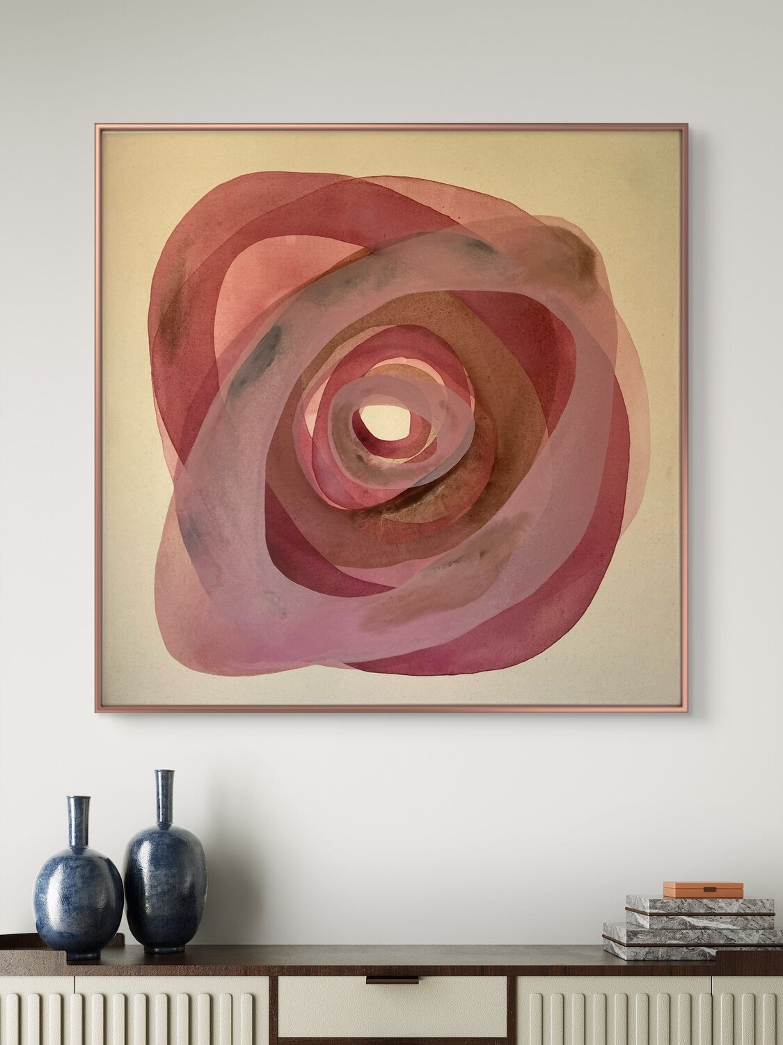Rose Quarz Carina Krämer Originalgemälde zu verkaufen