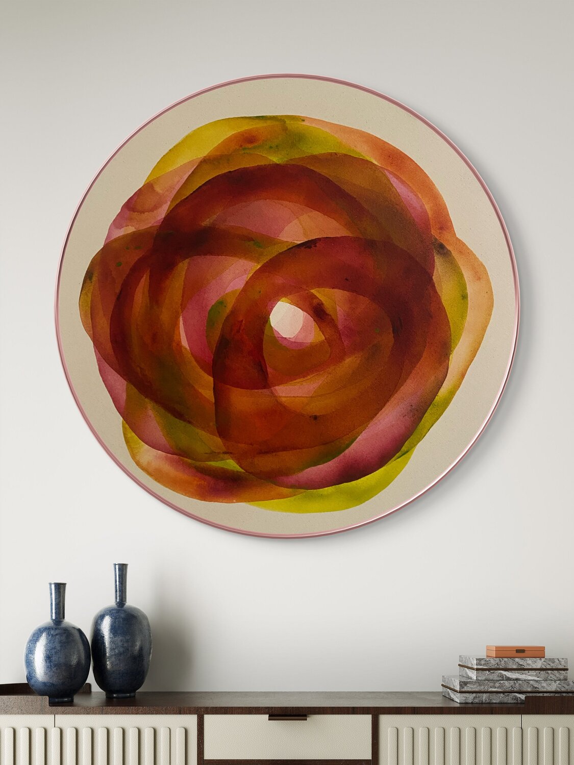 Watermelon Tourmaline Carina Krämer Original painting for sale