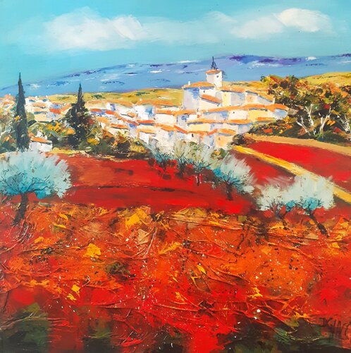 Automne dans les vignes van daniel giacchi, Schilderij te koop op Singulart