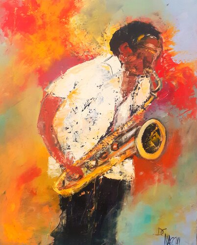 LE SAXOPHONISTE van daniel giacchi, Schilderij te koop op Singulart