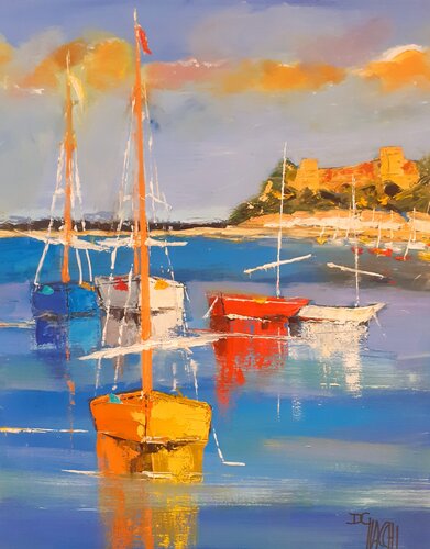 L'île de Port Cros - Côte d'aur van daniel giacchi, Schilderij te koop op Singulart