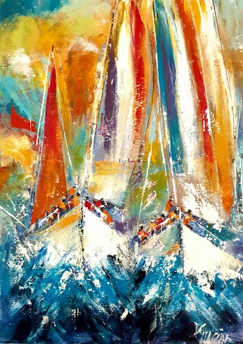 Toutes voiles dehors van daniel giacchi, Schilderij te koop op Singulart