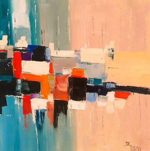 Composition portuaire van daniel giacchi, Schilderij te koop op Singulart