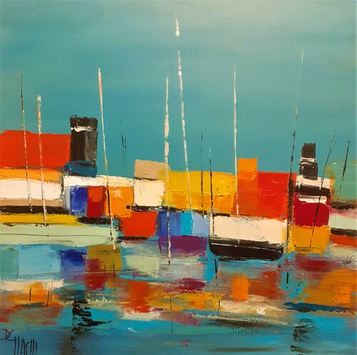REFLETS DE BATEAUX van daniel giacchi, Schilderij te koop op Singulart