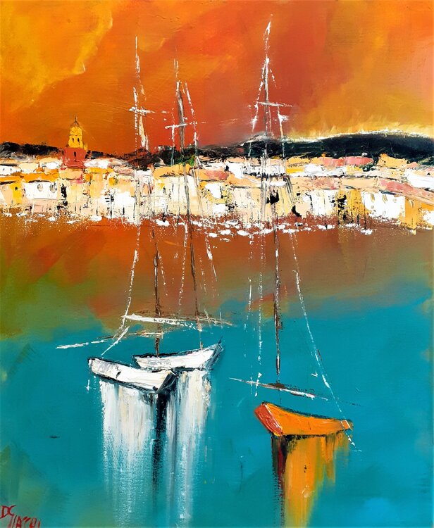 Coucher de soleil sur St Tropez daniel giacchi