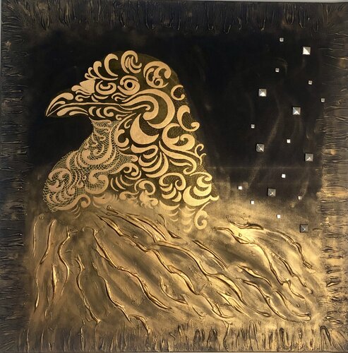 Metal Raven von Patricia Kökény, Malerei kaufen auf Singulart