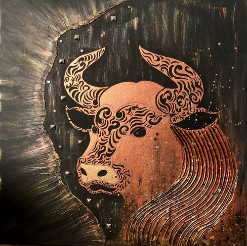 Metal Bull di Patricia Kökény, Pittura in vendita su Singulart