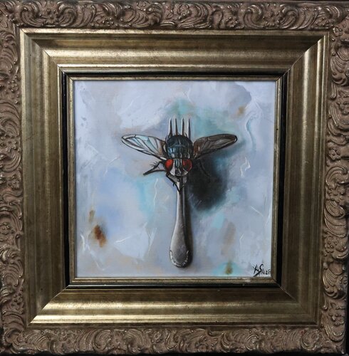 Fork on a fly par Anastasija Juceviciene, Peinture en vente sur Singulart