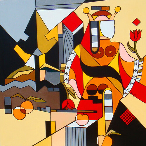 LA DAME DE PIQUE van jacqueline falcou kessas, Schilderij te koop op Singulart