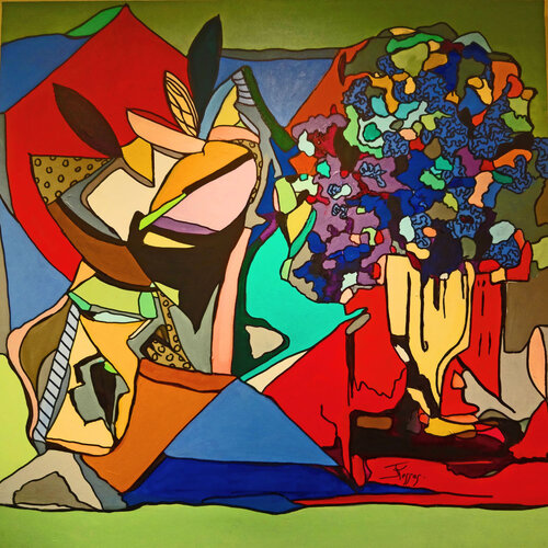 LE BOUQUET di jacqueline falcou kessas, Pittura in vendita su Singulart