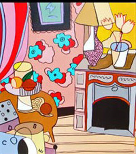 LA CHEMINEE by jacqueline falcou kessas, Painting for Sale on Singulart