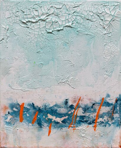 Orange, bleu by Farid BELLAL, Painting for Sale on Singulart