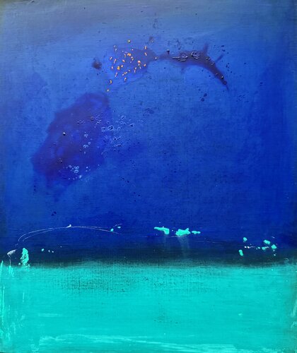 Bleu et rouge di Farid BELLAL, Pittura in vendita su Singulart