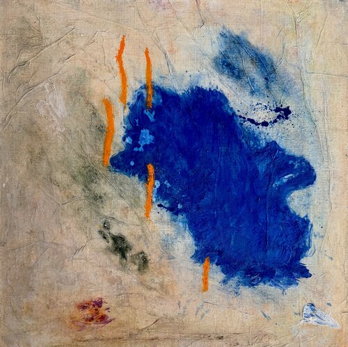 Bleu, orange di Farid BELLAL, Pittura in vendita su Singulart