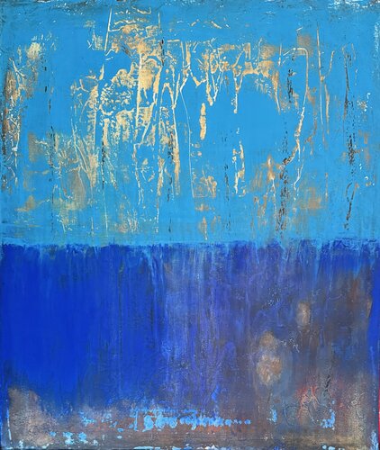 Bleu, ocre di Farid BELLAL, Pittura in vendita su Singulart