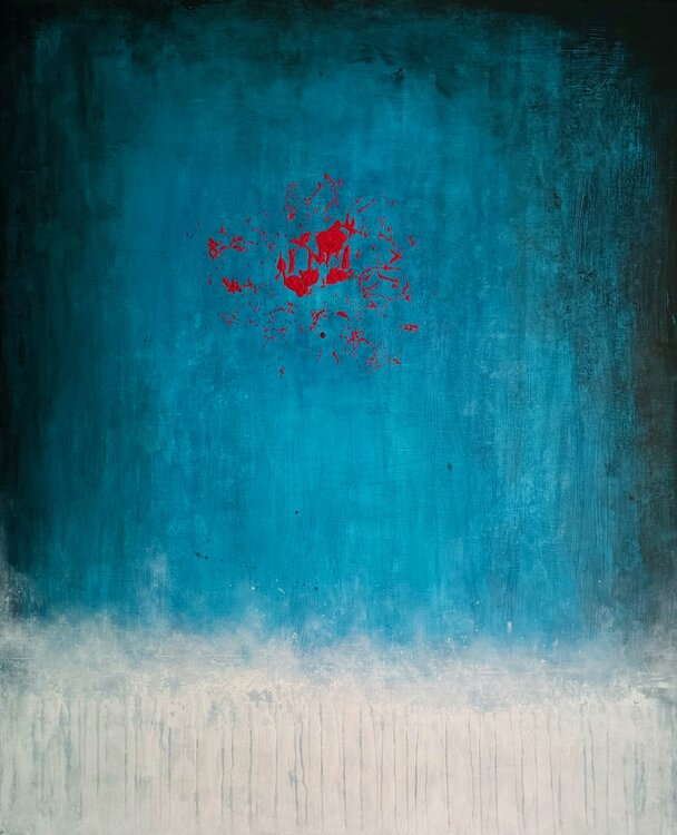 Turquoise blanc et rouge Farid BELLAL
