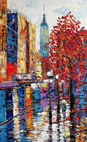 Rhythm of the City Lights par Mykola Zorin, Peinture en vente sur Singulart