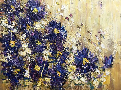 Golden Dusk Bloom par Mykola Zorin, Peinture en vente sur Singulart