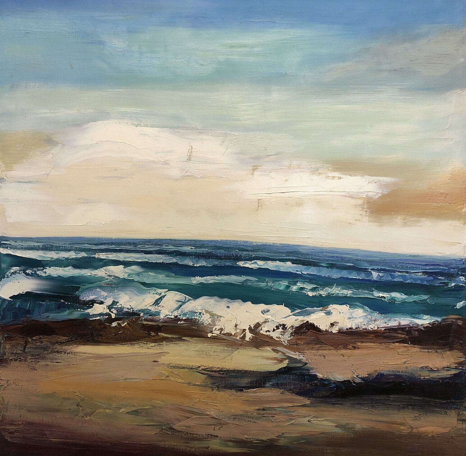 Whisper of the Waves Mykola Zorin Originalgemälde zu verkaufen
