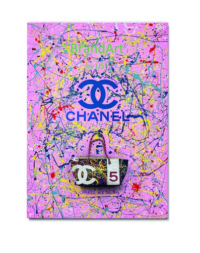 Chanel Chic: A touch of fresh colours on pink by Ralf List, Painting for Sale on Singulart