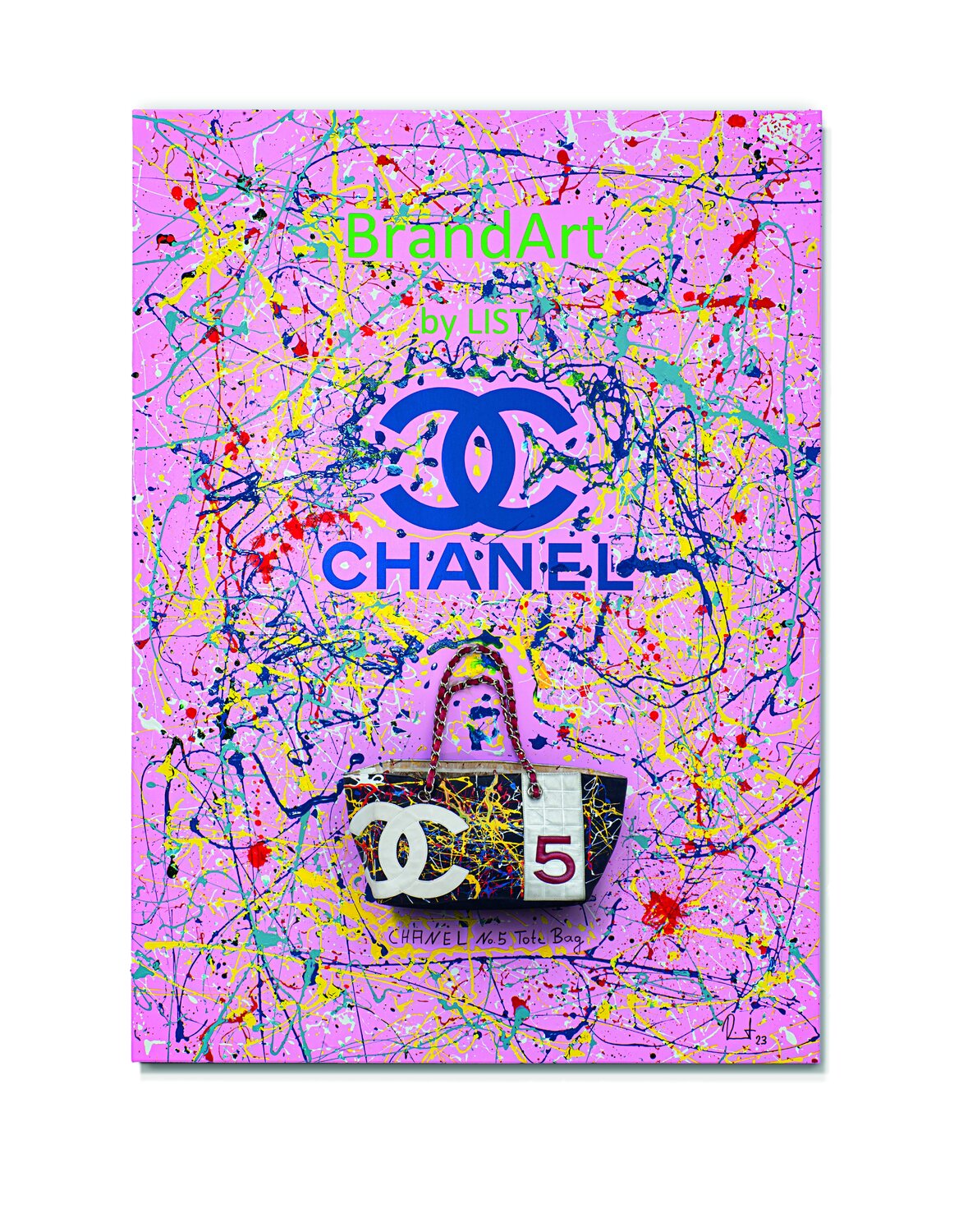 Chanel Chic: A touch of fresh colours on pink Ralf List Originalgemälde zu verkaufen