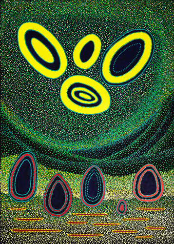 Rêves et voyages en pointillés. von Françoise SUZANNE, Malerei kaufen auf Singulart