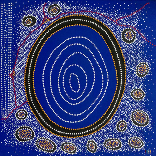 L'oasis bleue par Françoise SUZANNE, Peinture en vente sur Singulart