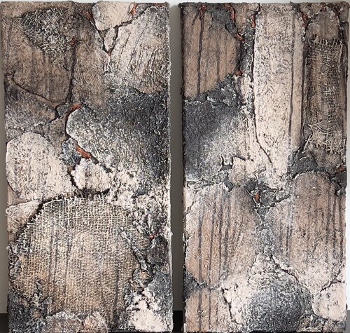 Fissura. Diptych von Natalia Tykhoniuk, Malerei kaufen auf Singulart