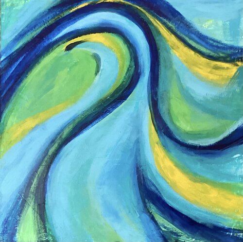 Be grounded -Water, Earth and Lemons de Fabiola Weißhar, Pintura a la venta en Singulart