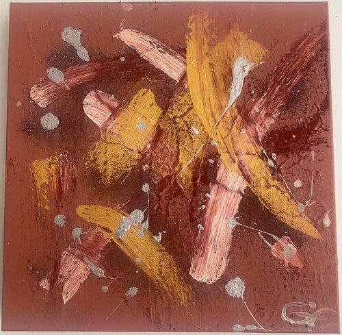 Soleil Rouge van Stéphane DANIEL, Schilderij te koop op Singulart