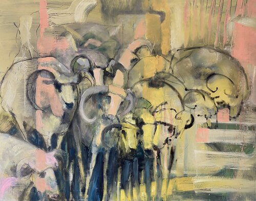 Facetten-Widder de Vreni Knott, Pintura a la venta en Singulart