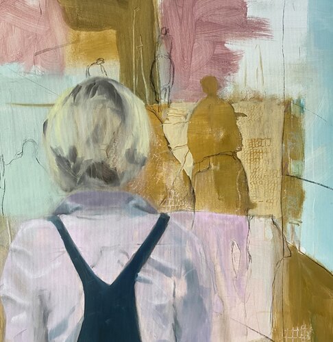 Vor meinem Bild by Vreni Knott, Painting for Sale on Singulart