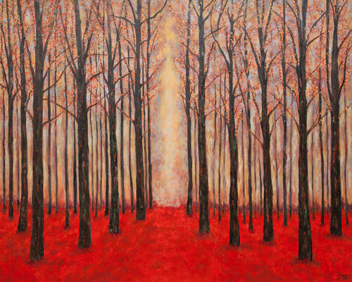 "Return of the leaves" par Griselda Lechini, Peinture en vente sur Singulart