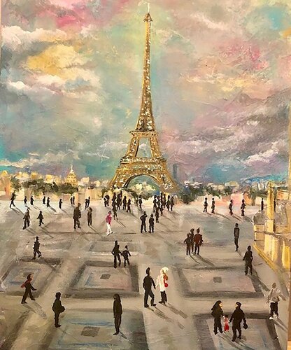 "Trocadero Square" von Griselda Lechini, Malerei kaufen auf Singulart
