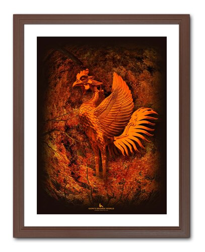 ORANGE GOLD PHOENIX by Takao Sakagami, 사진 for Sale on Singulart