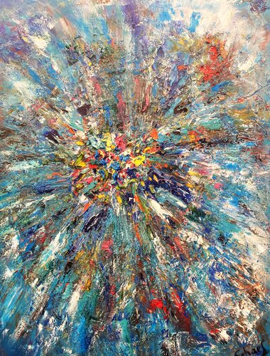 Explosion de couleurs et senteurs di Dan Schaef, Pittura in vendita su Singulart