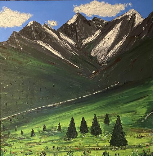 La Meije massif des Ecrins di Dan Schaef, Pittura in vendita su Singulart