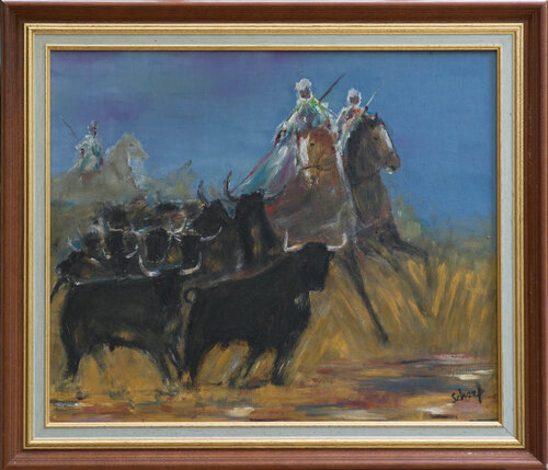 Tri des toros di Dan Schaef, Pittura in vendita su Singulart