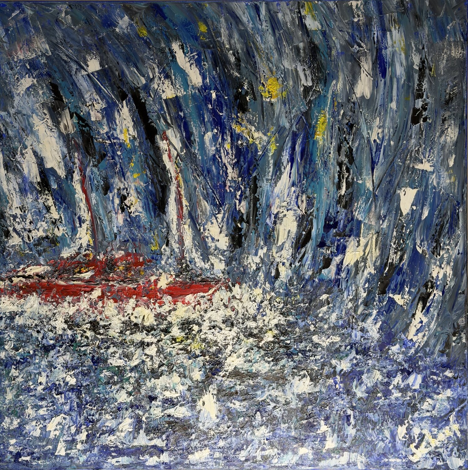 Naufrage par tempête Dan Schaef Original painting for sale