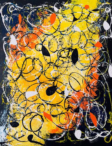 DANCE WITH THE SUN di Vesna Jogan, Pittura in vendita su Singulart