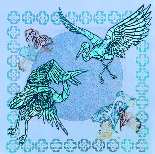 Creatures Under the Moonlit Tide 1 van Delaney MeSun Shin, Werk op papier te koop op Singulart