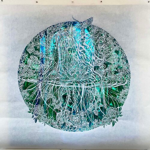 As Above So Below van Delaney MeSun Shin, Werk op papier te koop op Singulart
