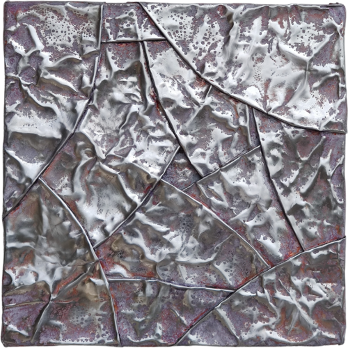 Pink & Raw - Square With Diagonal Fields di Christoph Robausch, Pittura in vendita su Singulart