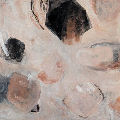 Floating Stones 1. van Jeanette Carroll, Schilderij te koop op Singulart