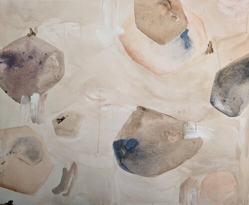 Floating Stones 2. van Jeanette Carroll, Schilderij te koop op Singulart