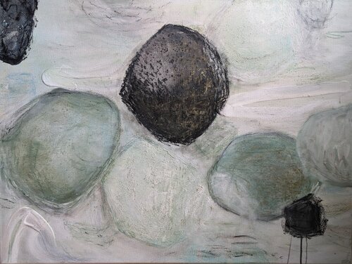Floating Stones 3. van Jeanette Carroll, Schilderij te koop op Singulart