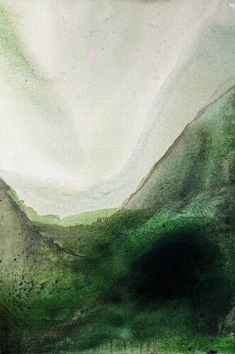 Emerald Haze van Jeanette Carroll, Schilderij te koop op Singulart