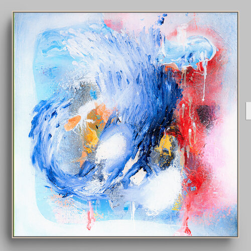 Deep Blue Waves van Adriano Ribeiro, Schilderij te koop op Singulart