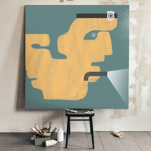 Night Sheriff van Adriano Ribeiro, Schilderij te koop op Singulart